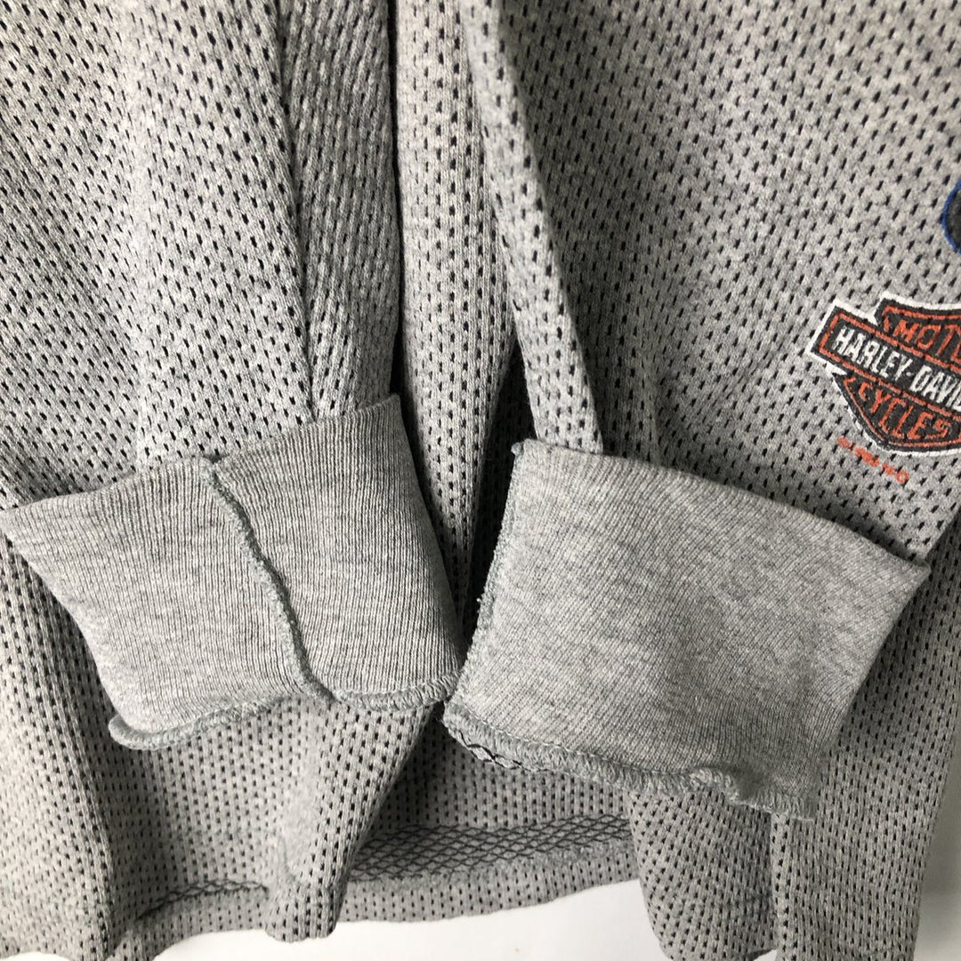 Vintage 1990'S Harley-Davidson Thermallon T-shirt, Honeycomb, Made in USA, Men's Size XL cotton gray type Vintage Second Hand