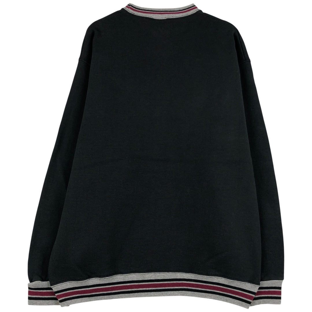 90'S Wilson One-Point Logo Sweatshirt, Made in USA, Men's Size L, Vintage cotton black type Vintage Second Hand