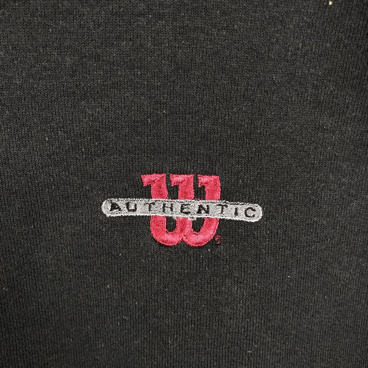 90'S Wilson One-Point Logo Sweatshirt, Made in USA, Men's Size L, Vintage cotton black type Vintage Second Hand