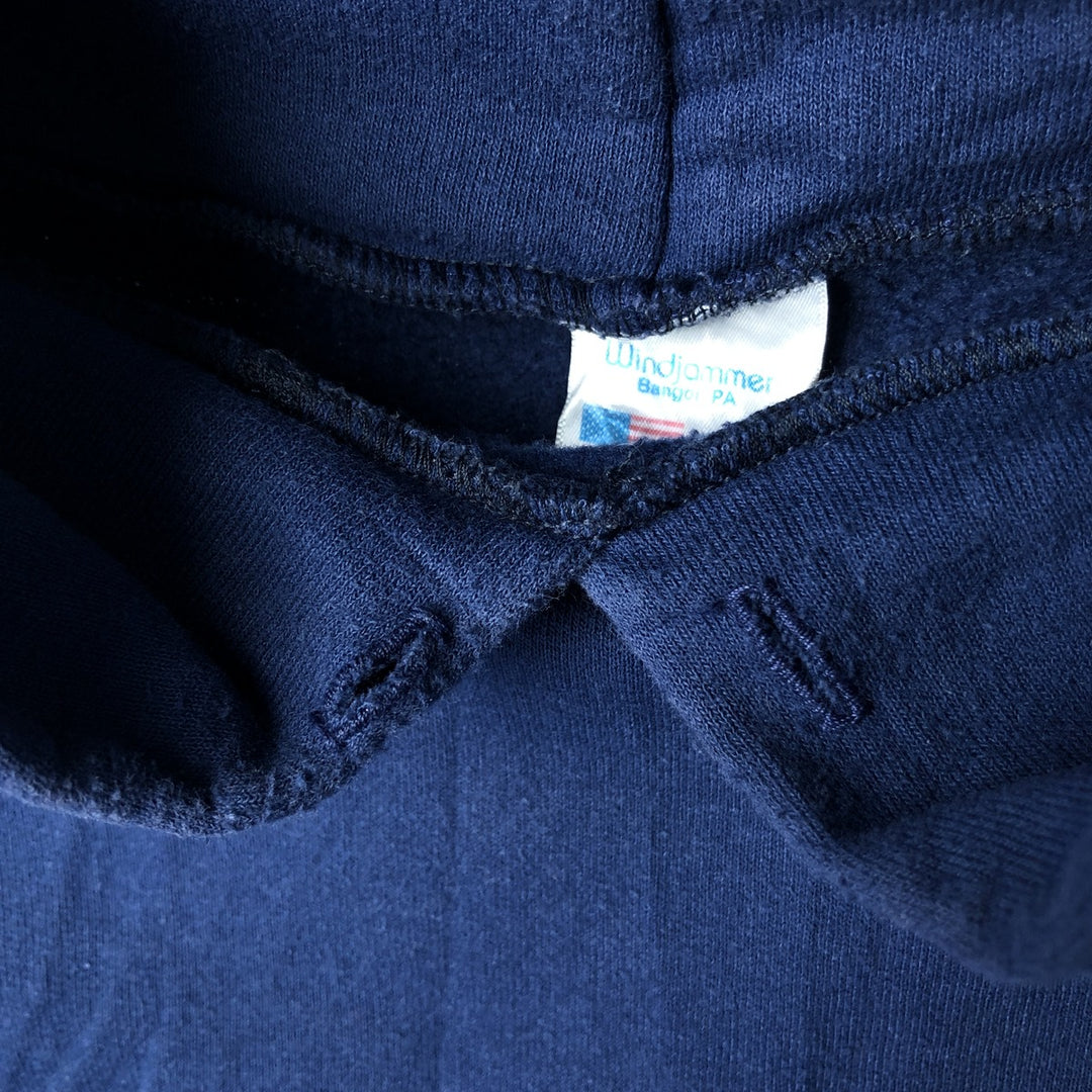 Vintage WINDJAMMER pullover sweatshirt, made in the USA, men's size XL cotton navy blue type Vintage Second Hand