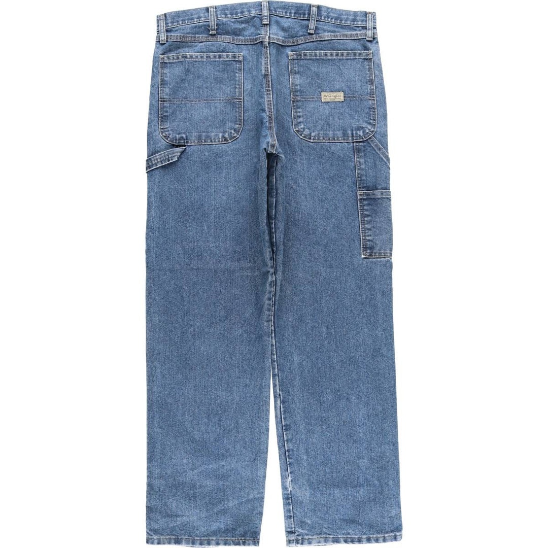 00'S Wrangler CARPENTER denim painter pants for men, W35 equivalent cotton blue type Vintage Second Hand