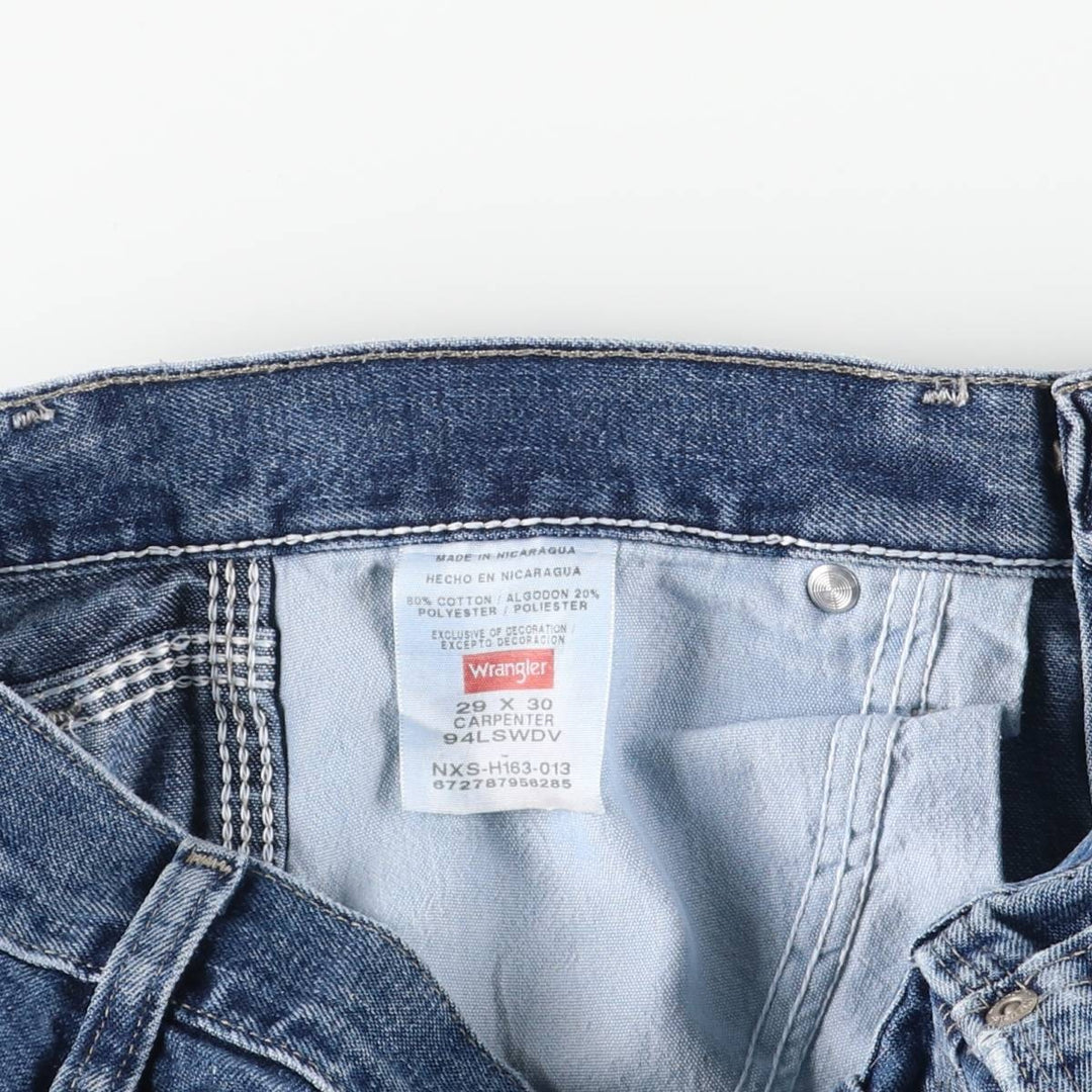 00'S Wrangler CARPENTER denim painter pants for men, W30 equivalent cotton blue type Vintage Second Hand