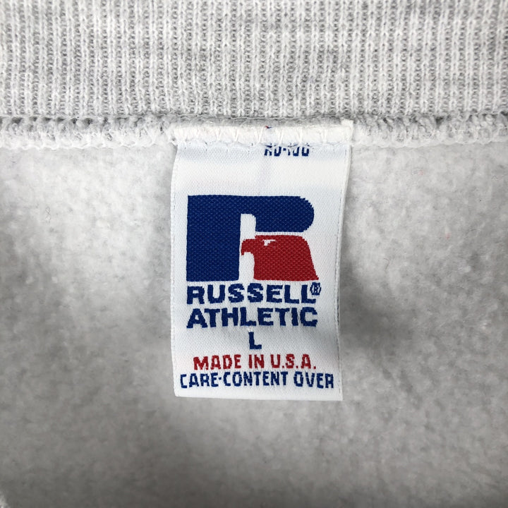 90'S Russell IOWA University of Iowa college sweatshirt, made in the USA, men's size L, vintage cotton gray type Vintage Second Hand