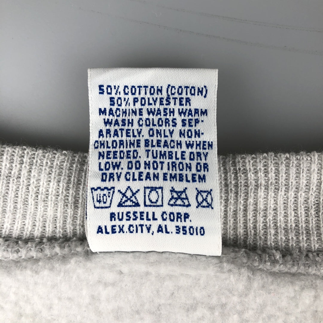 90'S Russell IOWA University of Iowa college sweatshirt, made in the USA, men's size L, vintage cotton gray type Vintage Second Hand