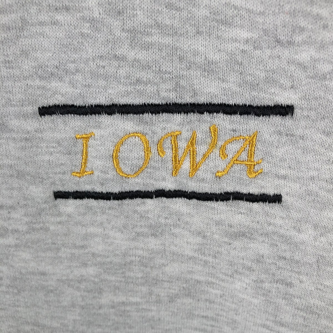 90'S Russell IOWA University of Iowa college sweatshirt, made in the USA, men's size L, vintage cotton gray type Vintage Second Hand