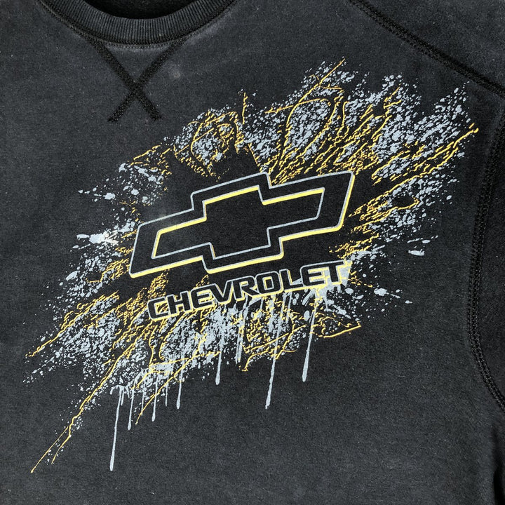 COMFORT CREW CHEVROLET Chevrolet Advertising Sweatshirt, Men's XL cotton black type Vintage Second Hand