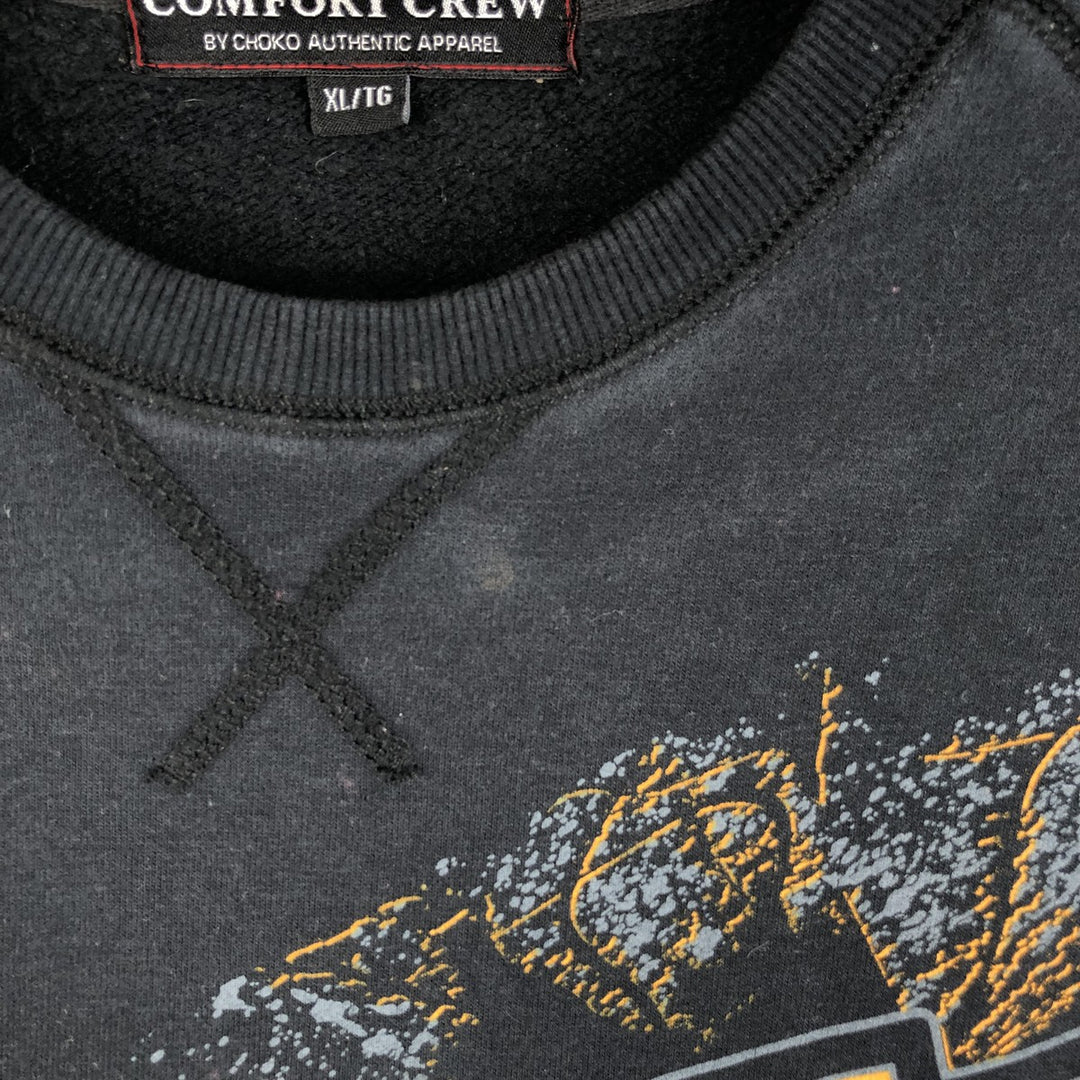 COMFORT CREW CHEVROLET Chevrolet Advertising Sweatshirt, Men's XL cotton black type Vintage Second Hand