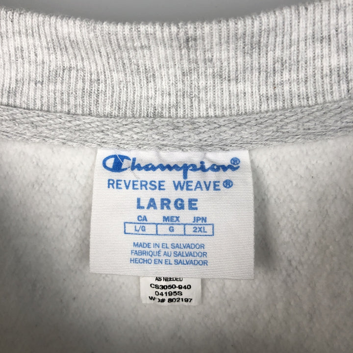 Champion REVERSE WEAVE Reverse Weave College Sweatshirt Trainer Men's XL cotton gray type Vintage Second Hand