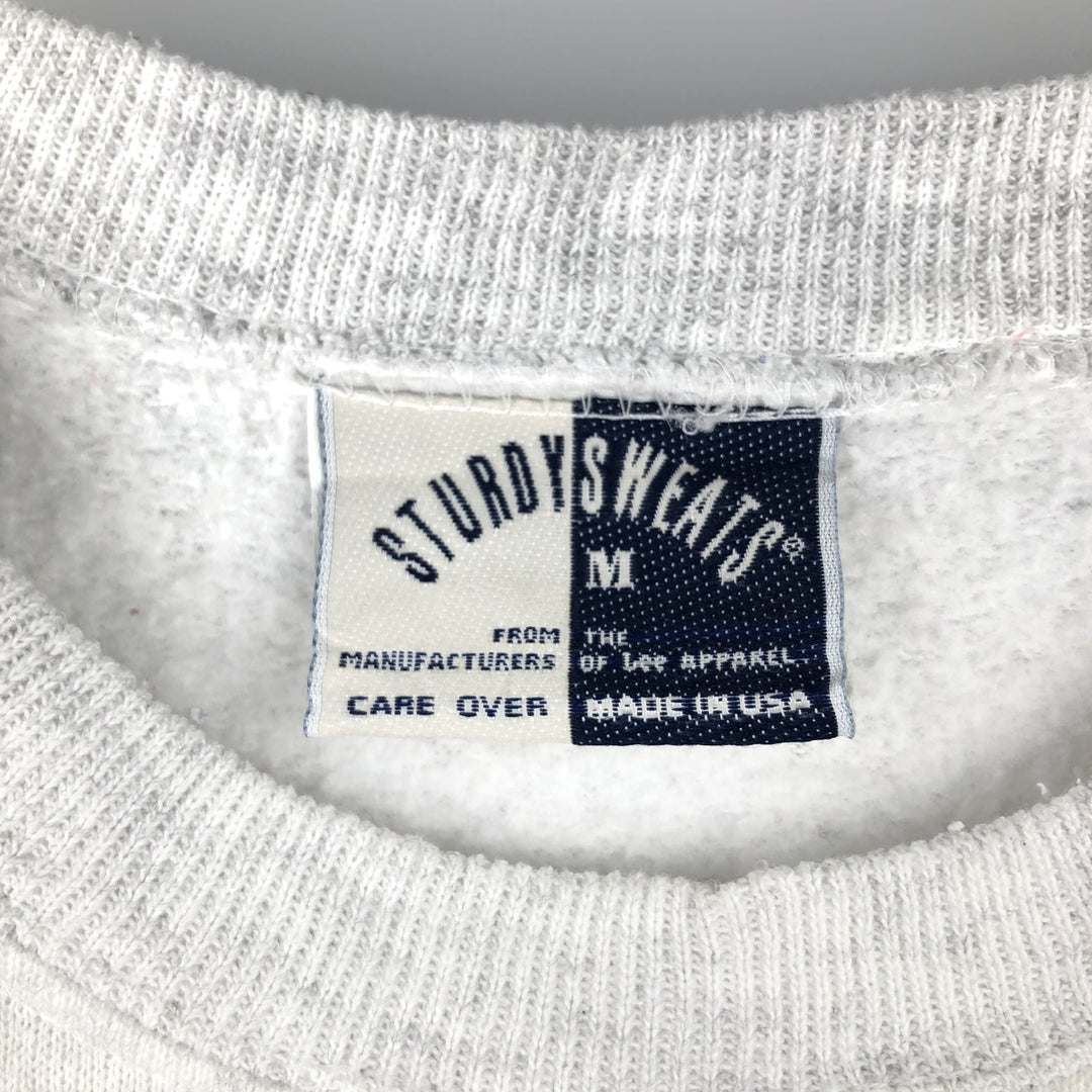 Vintage 90'S Lee STURDYSWEATS plain blank sweatshirt, made in the USA, size M, men's. cotton gray type Vintage Second Hand