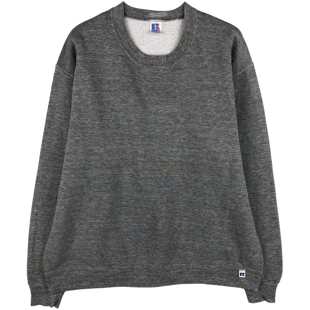 90'S Russell plain blank sweatshirt, sweatshirt, made in USA, men's XL size, vintage polyester gray type Vintage Second Hand