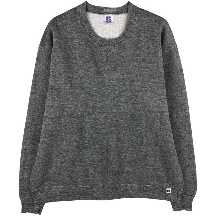 90'S Russell plain blank sweatshirt, sweatshirt, made in USA, men's XL size, vintage polyester gray type Vintage Second Hand