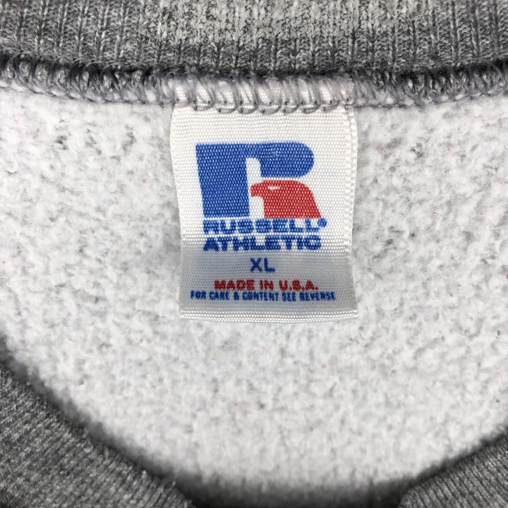 90'S Russell plain blank sweatshirt, sweatshirt, made in USA, men's XL size, vintage polyester gray type Vintage Second Hand