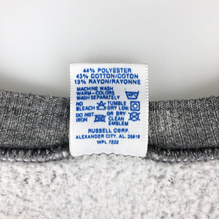 90'S Russell plain blank sweatshirt, sweatshirt, made in USA, men's XL size, vintage polyester gray type Vintage Second Hand