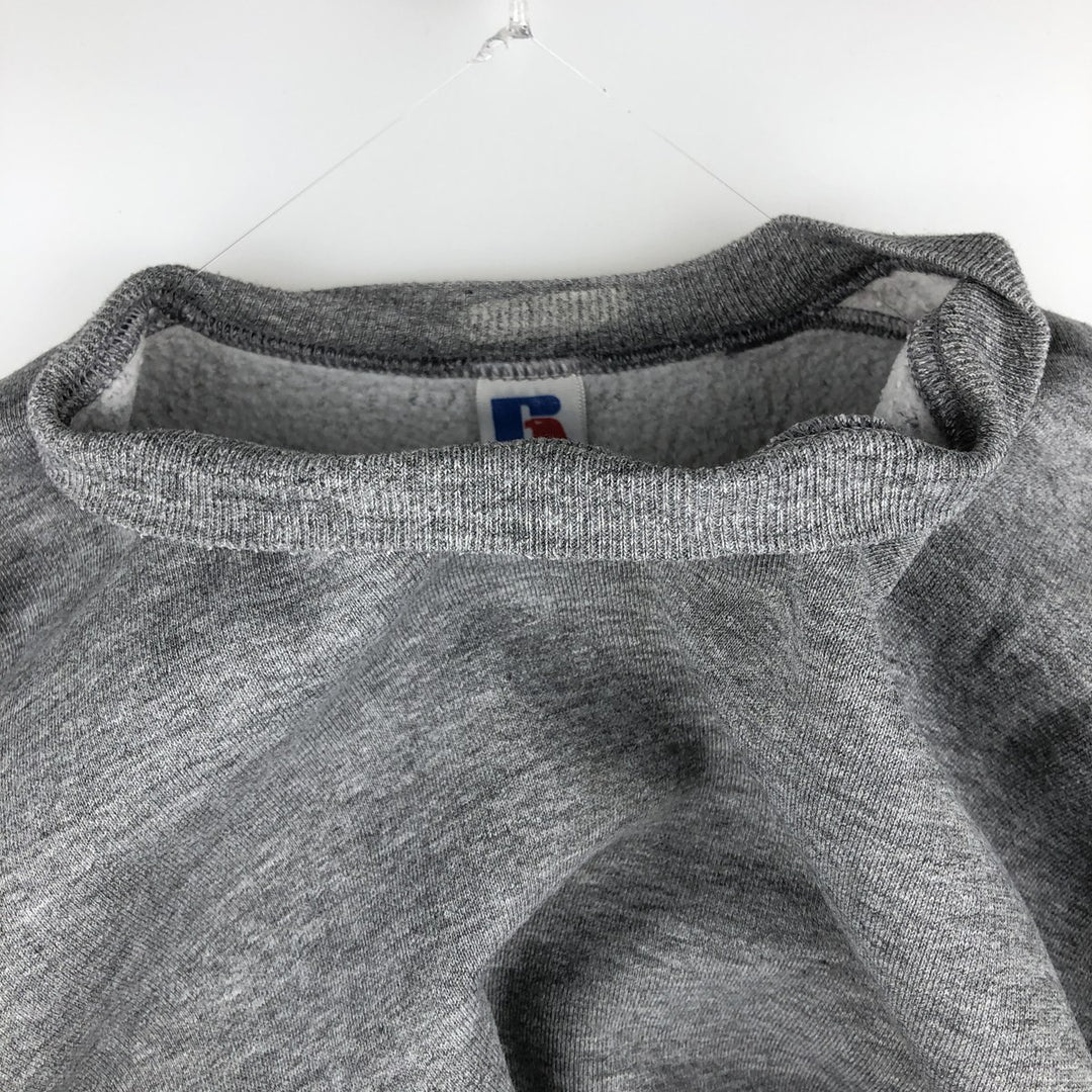 90'S Russell plain blank sweatshirt, sweatshirt, made in USA, men's XL size, vintage polyester gray type Vintage Second Hand