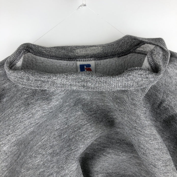90'S Russell plain blank sweatshirt, sweatshirt, made in USA, men's XL size, vintage polyester gray type Vintage Second Hand
