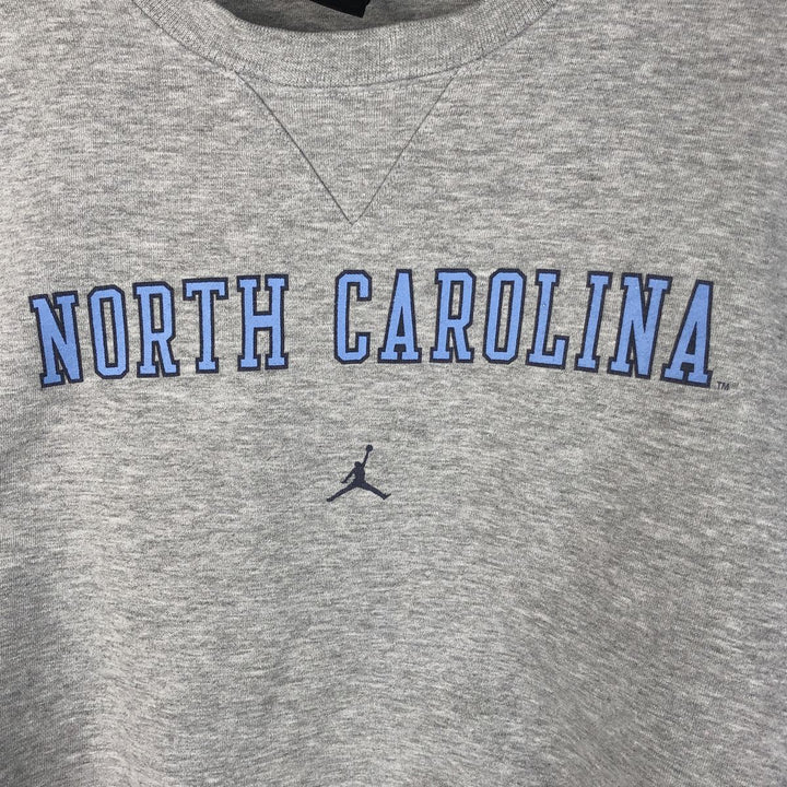 2000'S Nike TEAM Michael Jordan University of North Carolina College Sweatshirt, Men's Size L cotton gray type Vintage Second Hand