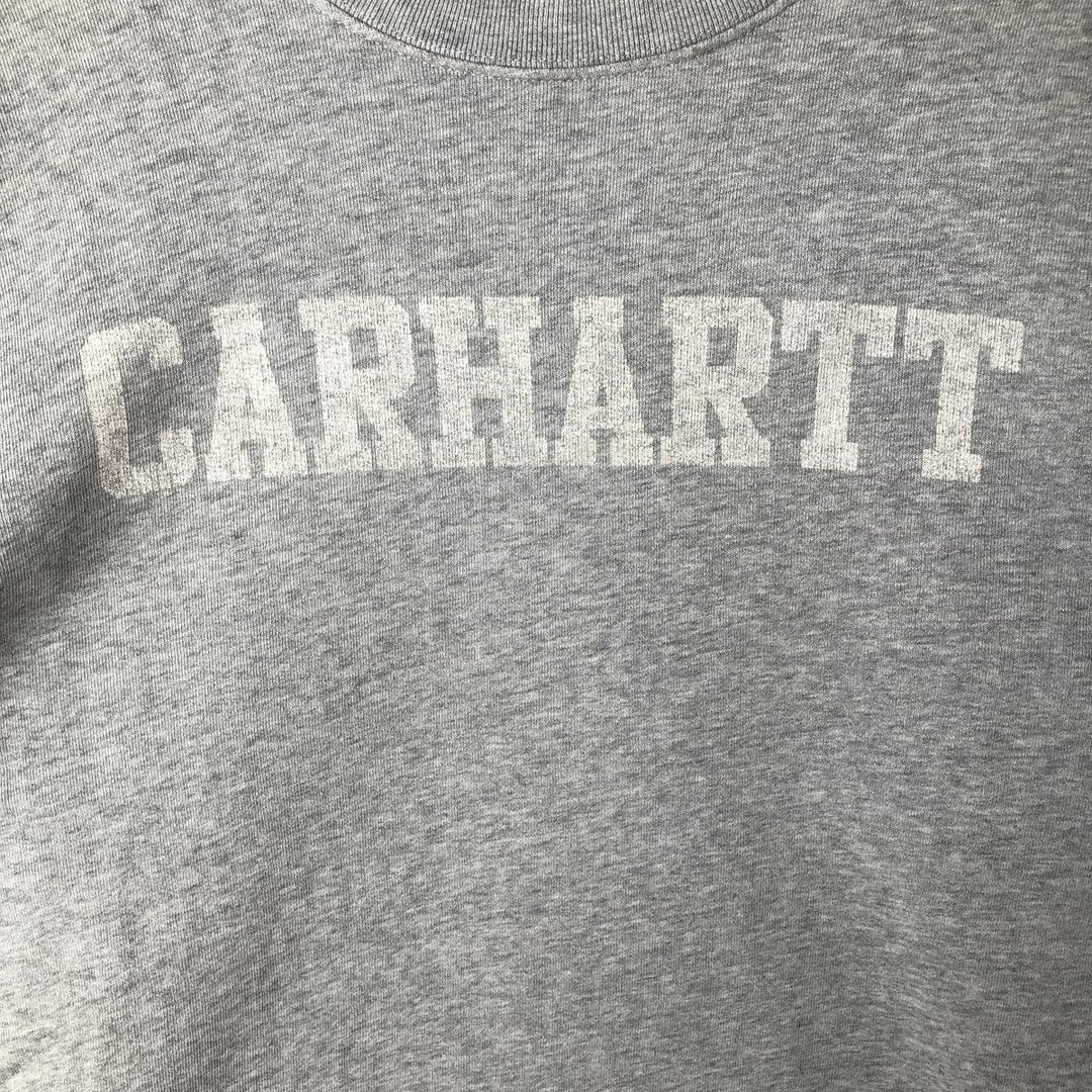 Carhartt logo sweatshirt, men's size L cotton gray type Vintage Second Hand