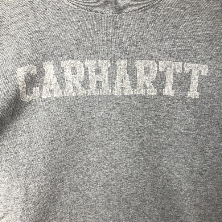Carhartt logo sweatshirt, men's size L cotton gray type Vintage Second Hand