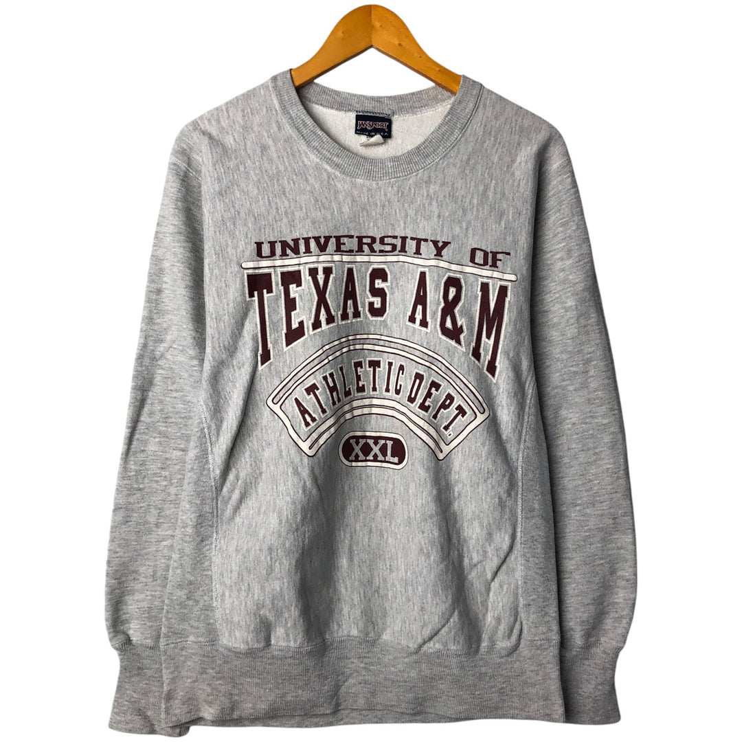 90'S Jansport College Sweatshirt, Made in USA, Men's M, Vintage cotton gray type Vintage Second Hand