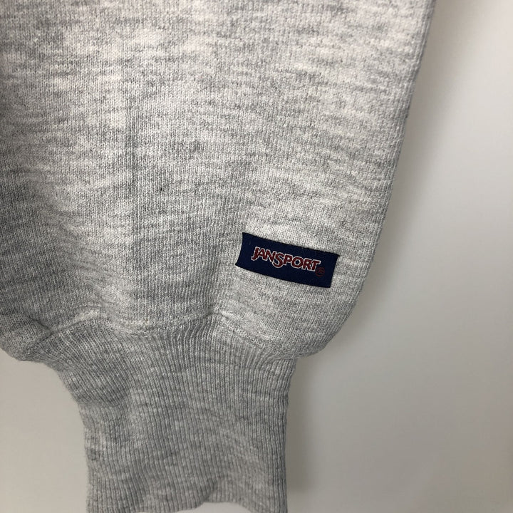 90'S Jansport College Sweatshirt, Made in USA, Men's M, Vintage cotton gray type Vintage Second Hand