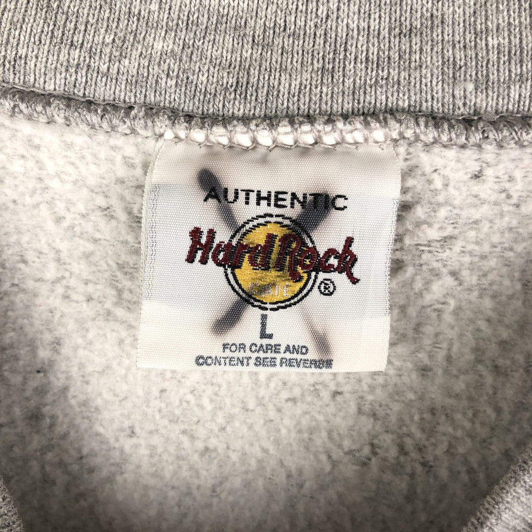 HARD ROCK CAFE Advertising Sweatshirt, Men's Size L cotton gray type Vintage Second Hand