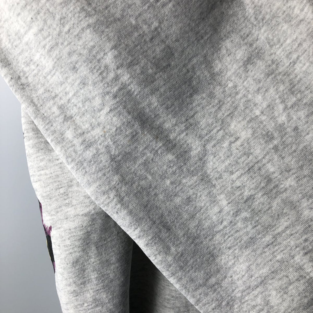 Vintage 80s-90'S Jerzees printed sweatshirt, made in the USA, men's size XXL polyester gray type Vintage Second Hand