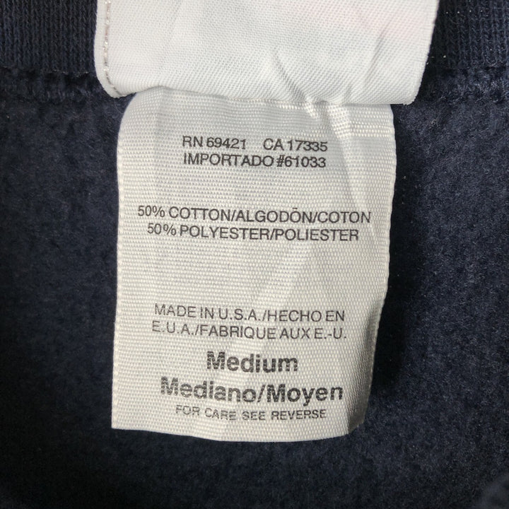 90'S Reebok One Point Logo Sweatshirt Trainer Made in USA Men's M Size Vintage cotton navy blue type Vintage Second Hand