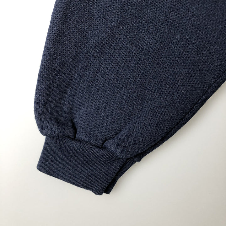 90'S Reebok One Point Logo Sweatshirt Trainer Made in USA Men's M Size Vintage cotton navy blue type Vintage Second Hand