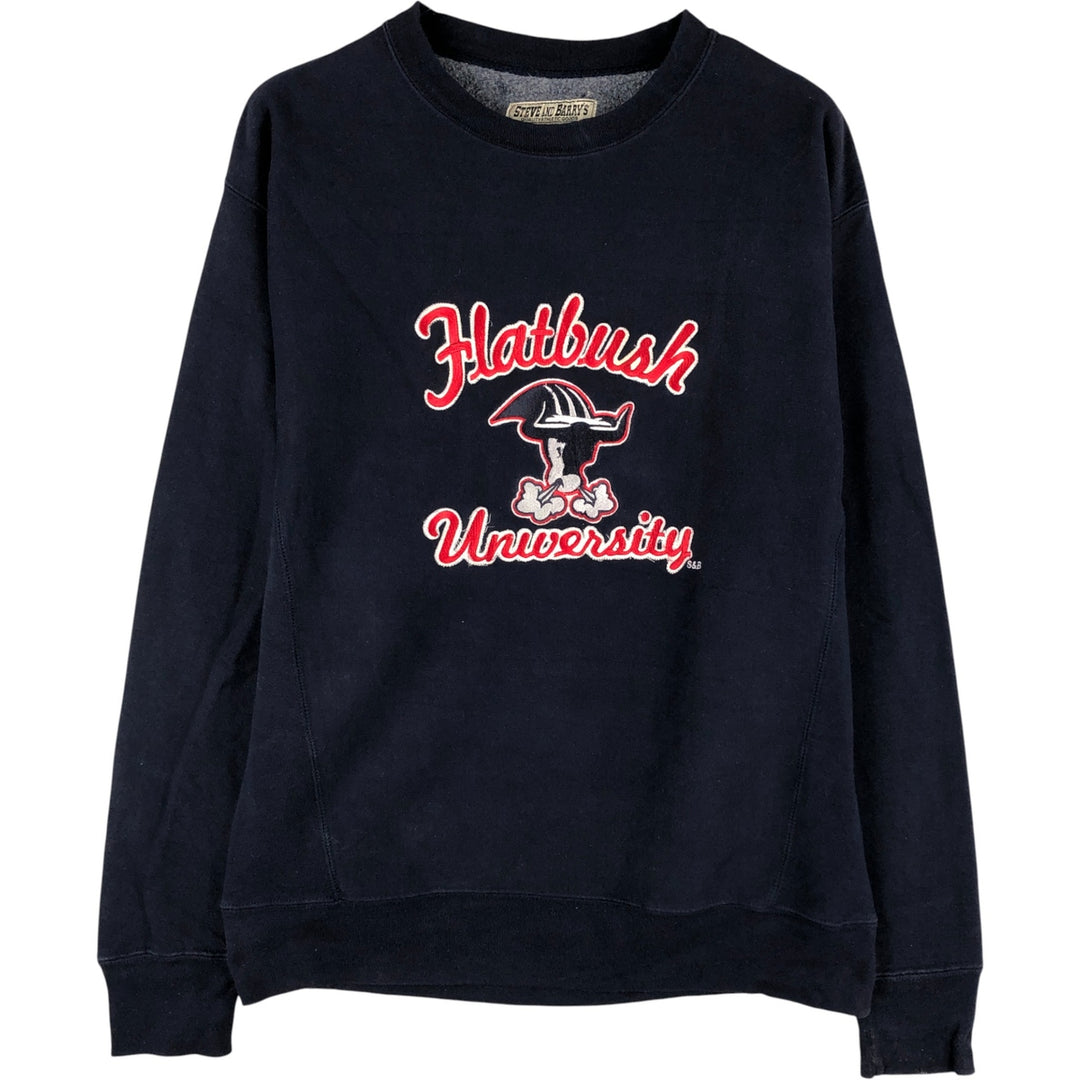 90s-00'S Steve and Barry's College Character Sweatshirt, Men's Size Small cotton navy blue type Vintage Second Hand