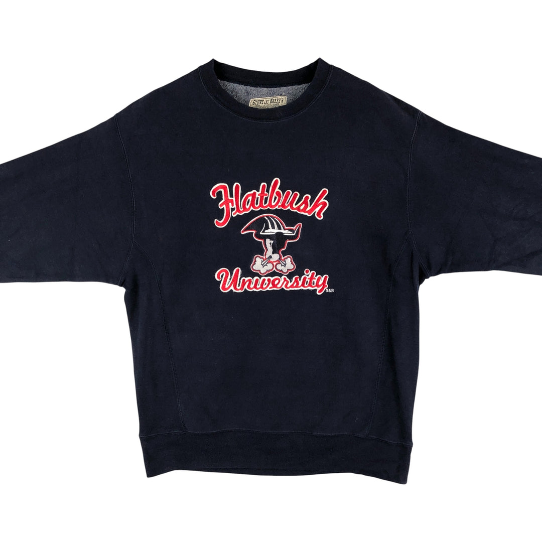 90s-00'S Steve and Barry's College Character Sweatshirt, Men's Size Small cotton navy blue type Vintage Second Hand