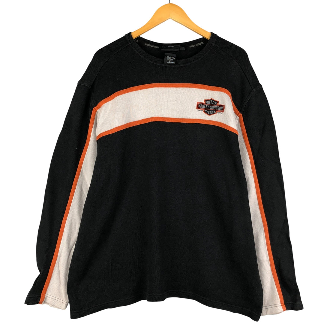 2000'S Harley-Davidson Back Logo Advertising Sweatshirt, Men's XXL cotton black type Vintage Second Hand