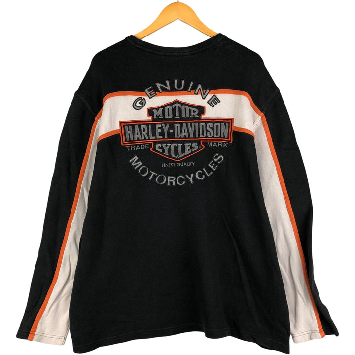 2000'S Harley-Davidson Back Logo Advertising Sweatshirt, Men's XXL cotton black type Vintage Second Hand