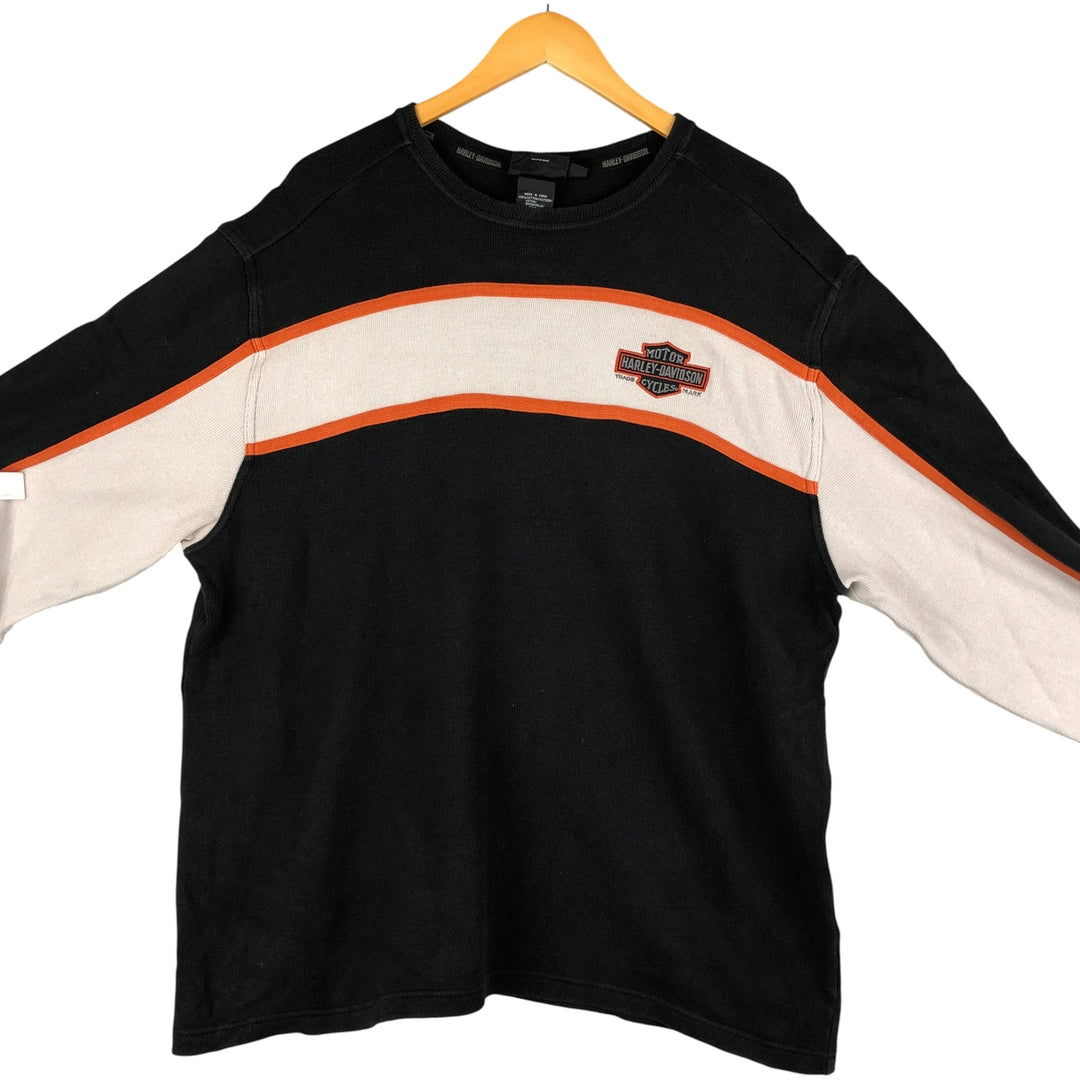 2000'S Harley-Davidson Back Logo Advertising Sweatshirt, Men's XXL cotton black type Vintage Second Hand