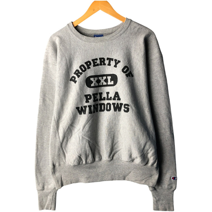 2000'S Champion REVERSE WEAVE Reverse Weave Print Sweatshirt, Men's Size L unclear gray type Vintage Second Hand