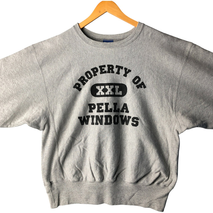 2000'S Champion REVERSE WEAVE Reverse Weave Print Sweatshirt, Men's Size L unclear gray type Vintage Second Hand