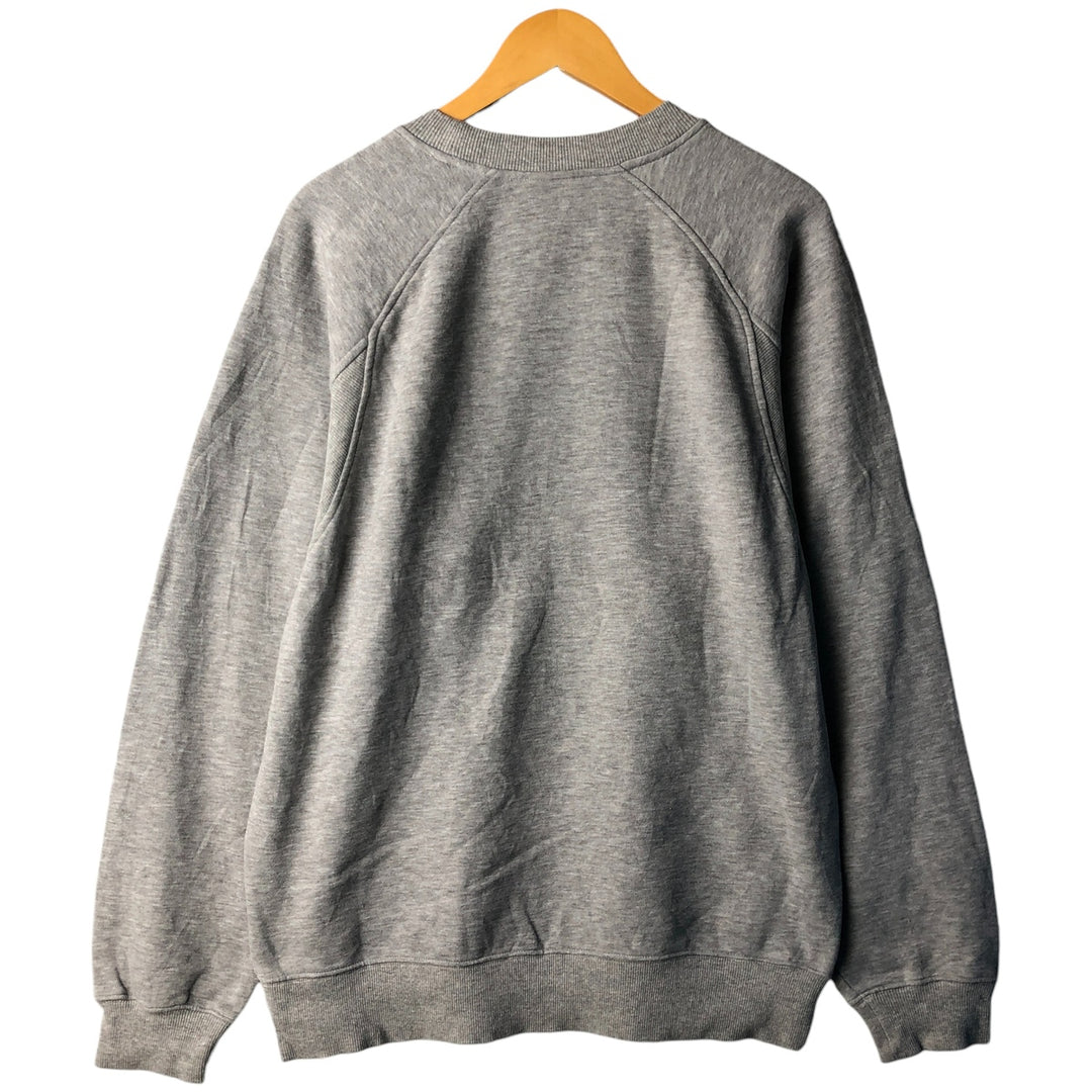2000'S Adidas large logo sweatshirt, size M, men's cotton gray type Vintage Second Hand