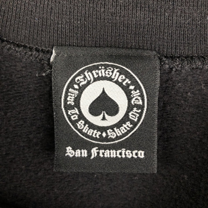Thrasher logo sweatshirt, men's size M cotton black type Vintage Second Hand