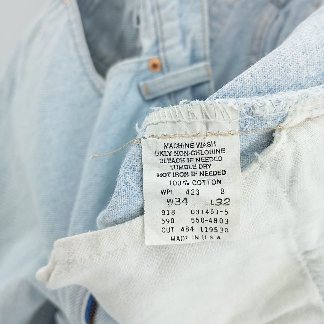 Vintage 1990'S Levi's 550-4803 Tapered Denim Pants, Made in USA, Men's Size 32 cotton blue type Vintage Second Hand