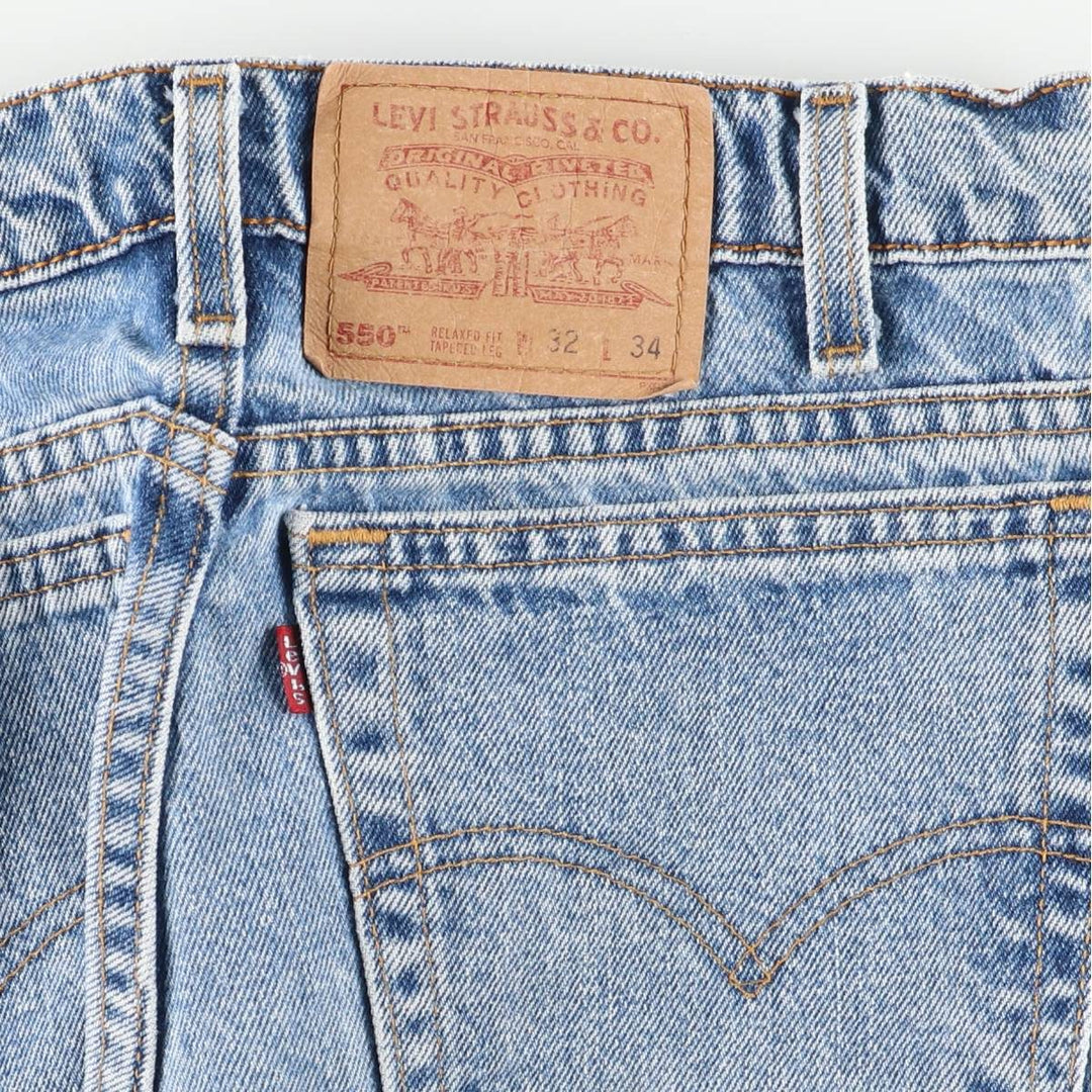 90'S Levi's 550 Relaxed Fit Tapered Leg Tapered Denim Pants Made in USA Men's W32 Vintage cotton blue type Vintage Second Hand