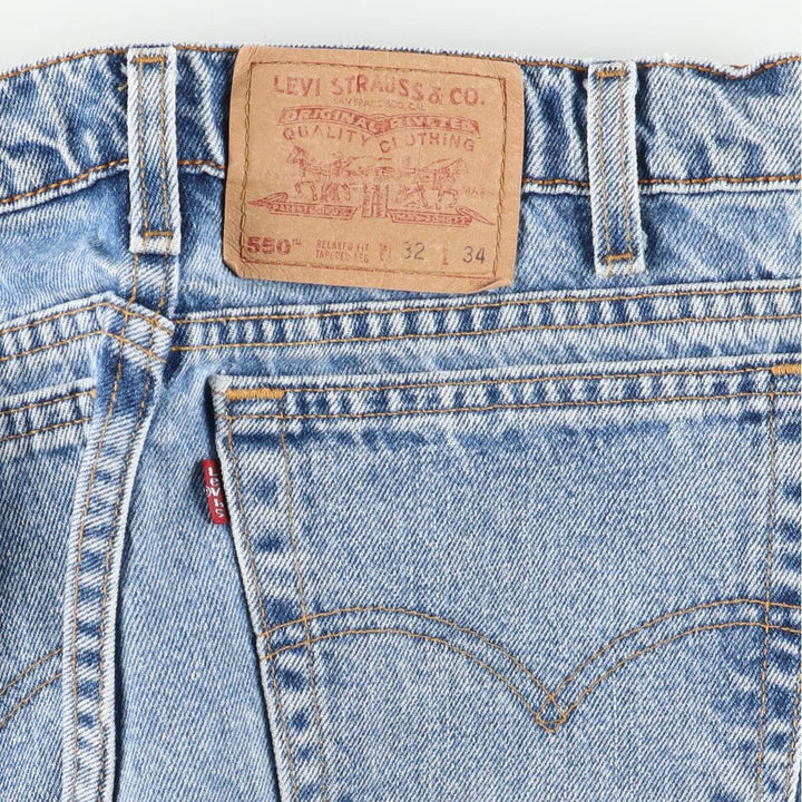 90'S Levi's 550 Relaxed Fit Tapered Leg Tapered Denim Pants Made in USA Men's W32 Vintage cotton blue type Vintage Second Hand