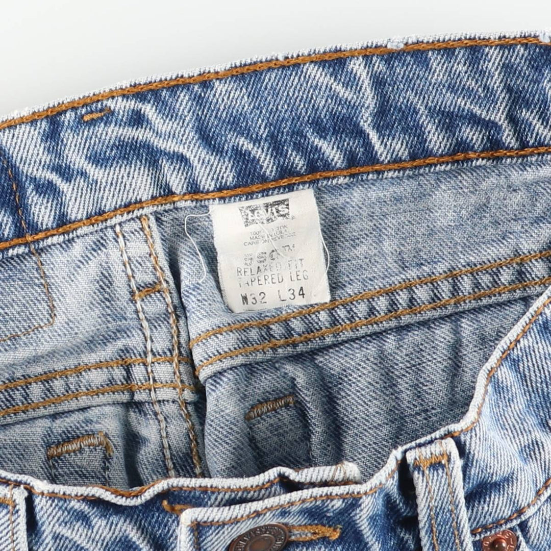 90'S Levi's 550 Relaxed Fit Tapered Leg Tapered Denim Pants Made in USA Men's W32 Vintage cotton blue type Vintage Second Hand