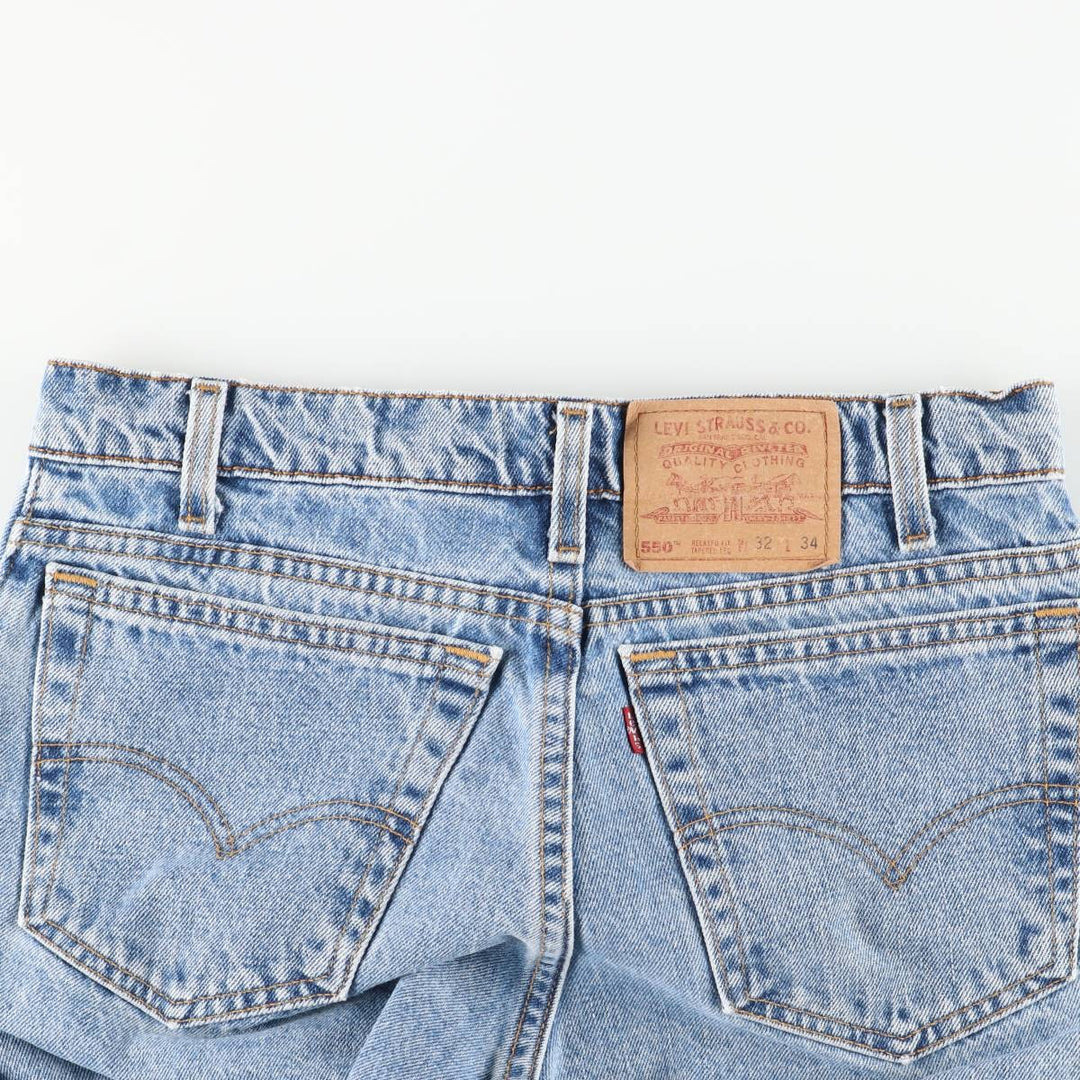 90'S Levi's 550 Relaxed Fit Tapered Leg Tapered Denim Pants Made in USA Men's W32 Vintage cotton blue type Vintage Second Hand