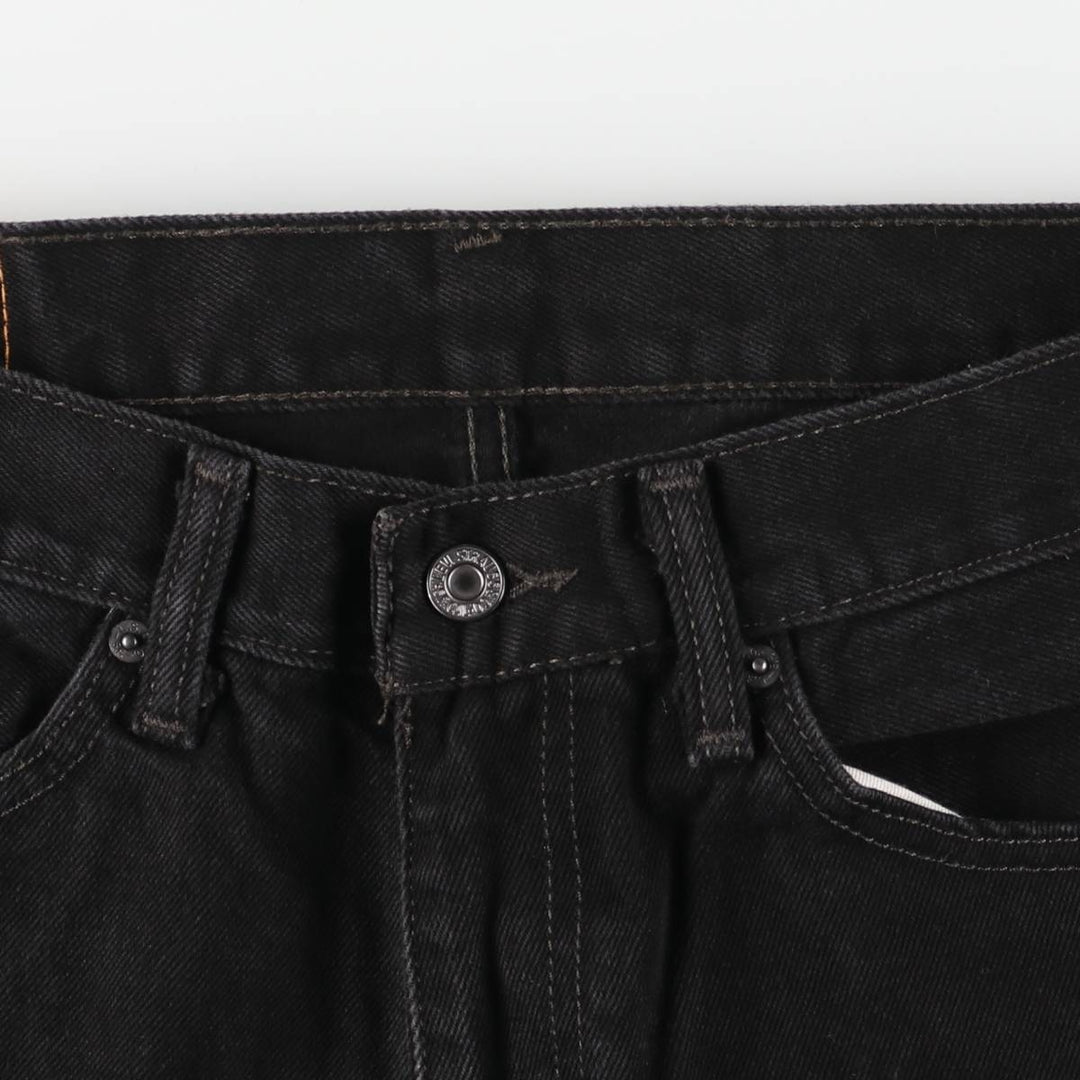 Levi's 505 Black Denim Tapered Denim Pants for Men, W34 equivalent cotton black type Vintage Second Hand