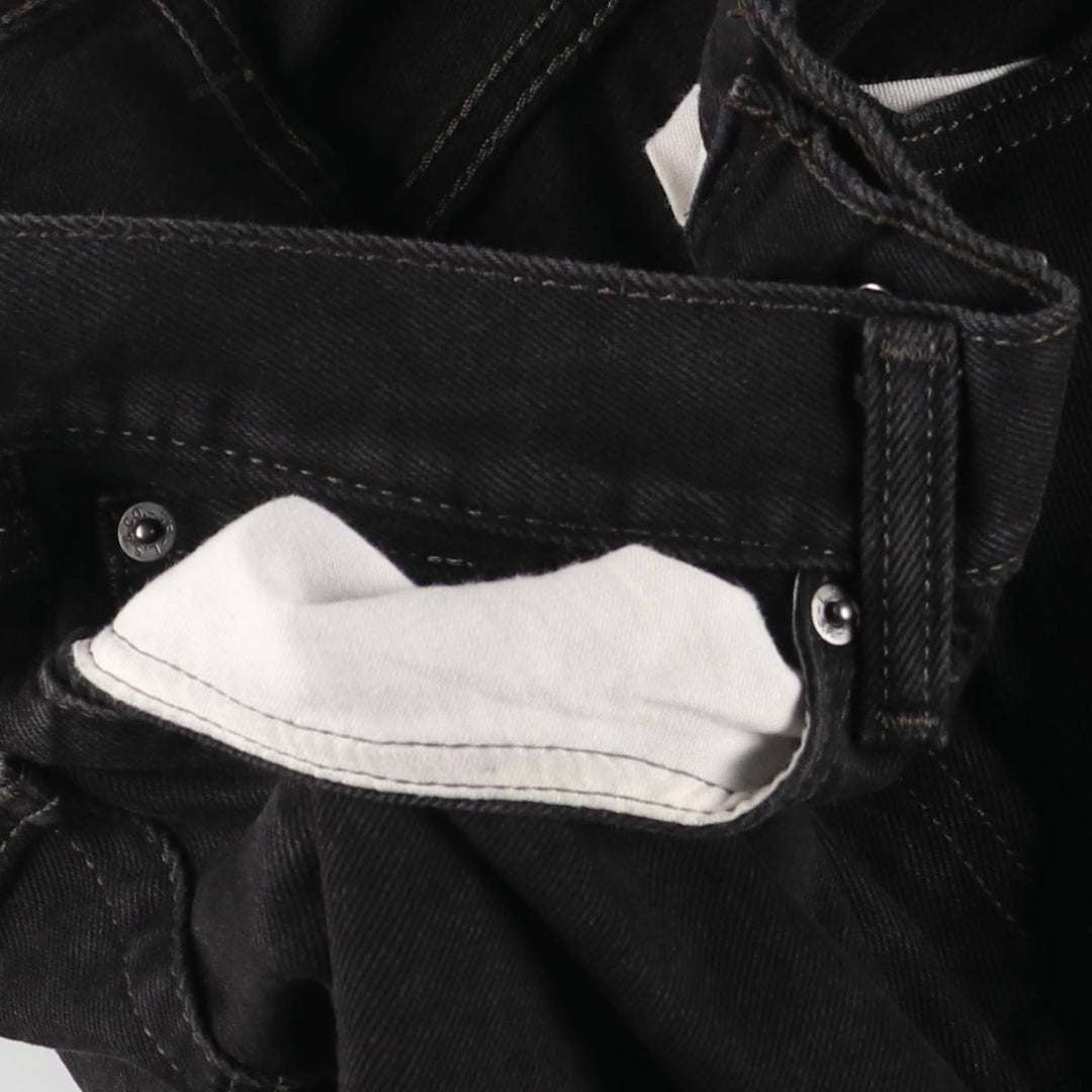Levi's 505 Black Denim Tapered Denim Pants for Men, W34 equivalent cotton black type Vintage Second Hand
