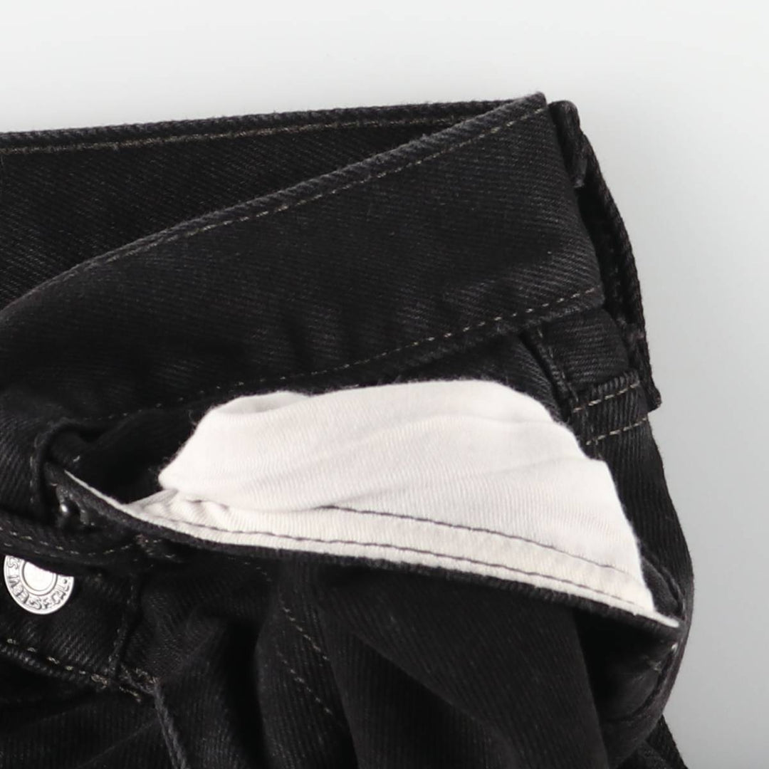 Levi's 505 Black Denim Tapered Denim Pants for Men, W34 equivalent cotton black type Vintage Second Hand