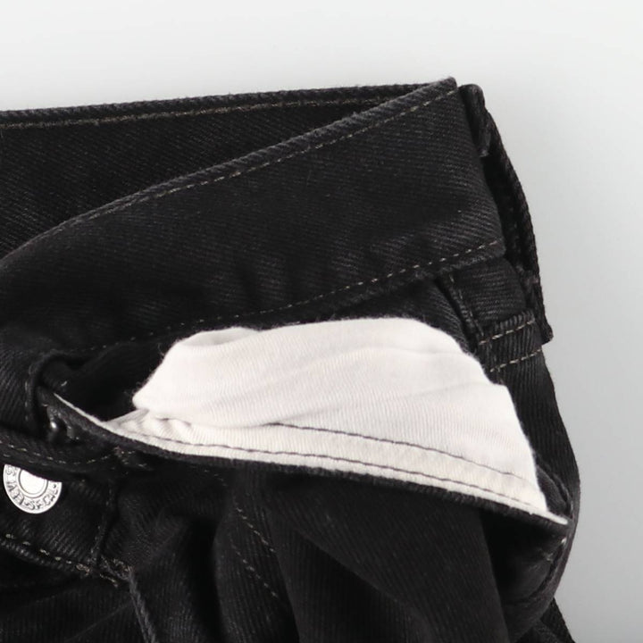 Levi's 505 Black Denim Tapered Denim Pants for Men, W34 equivalent cotton black type Vintage Second Hand