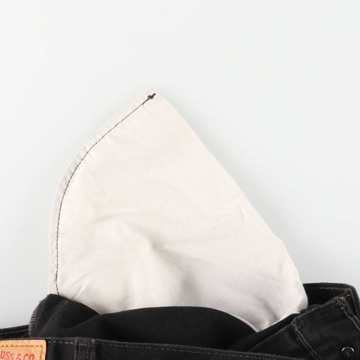 Levi's 505 Black Denim Tapered Denim Pants for Men, W34 equivalent cotton black type Vintage Second Hand