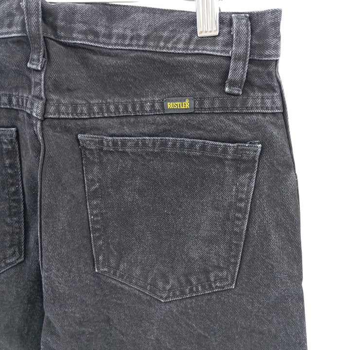 Rustler Black Denim Straight Denim Pants for Men, W30 equivalent cotton black type Vintage Second Hand