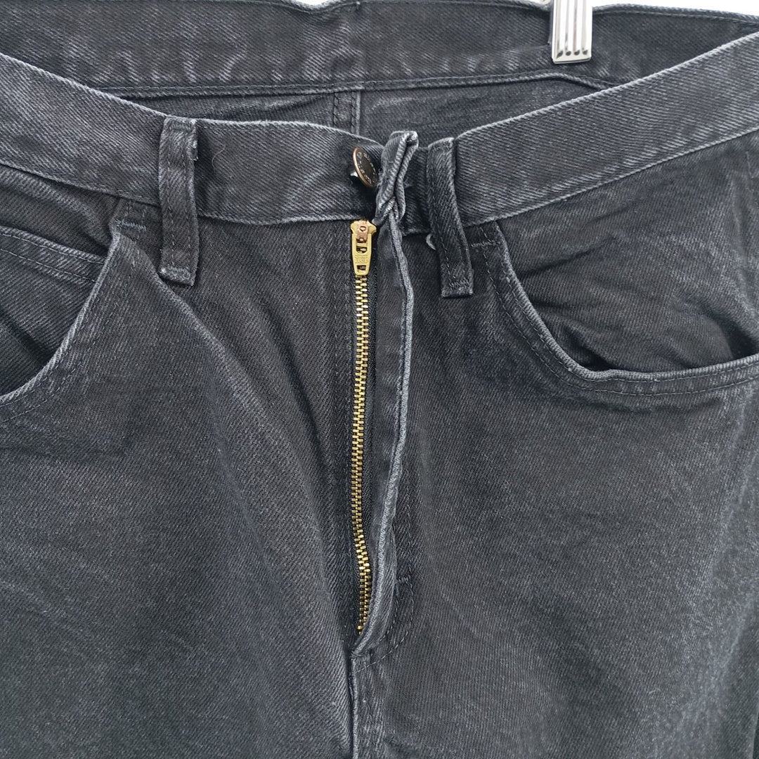 Rustler Black Denim Straight Denim Pants for Men, W30 equivalent cotton black type Vintage Second Hand