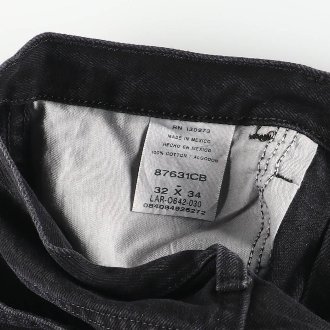 RUSTLER Black Denim Tapered Denim Pants, Men's Size W32 cotton black type Vintage Second Hand
